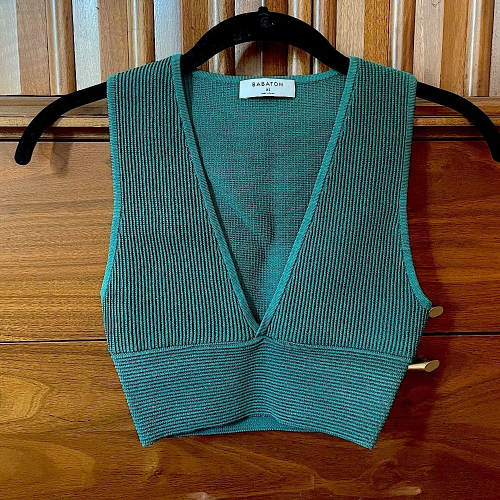 Aritzia Babaton Sculpt Deep V Tank XS - worn 1x! Discontinued color!